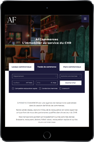 Réalisation de site template immobilier CAS - A Fond's Commerces