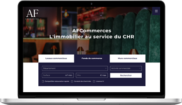 Réalisation de site template immobilier CAS - A Fond's Commerces